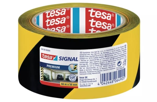 Tesa Signal Premium - Maskeringstape - 50 mm x 66 m - PVC - rød, hvit