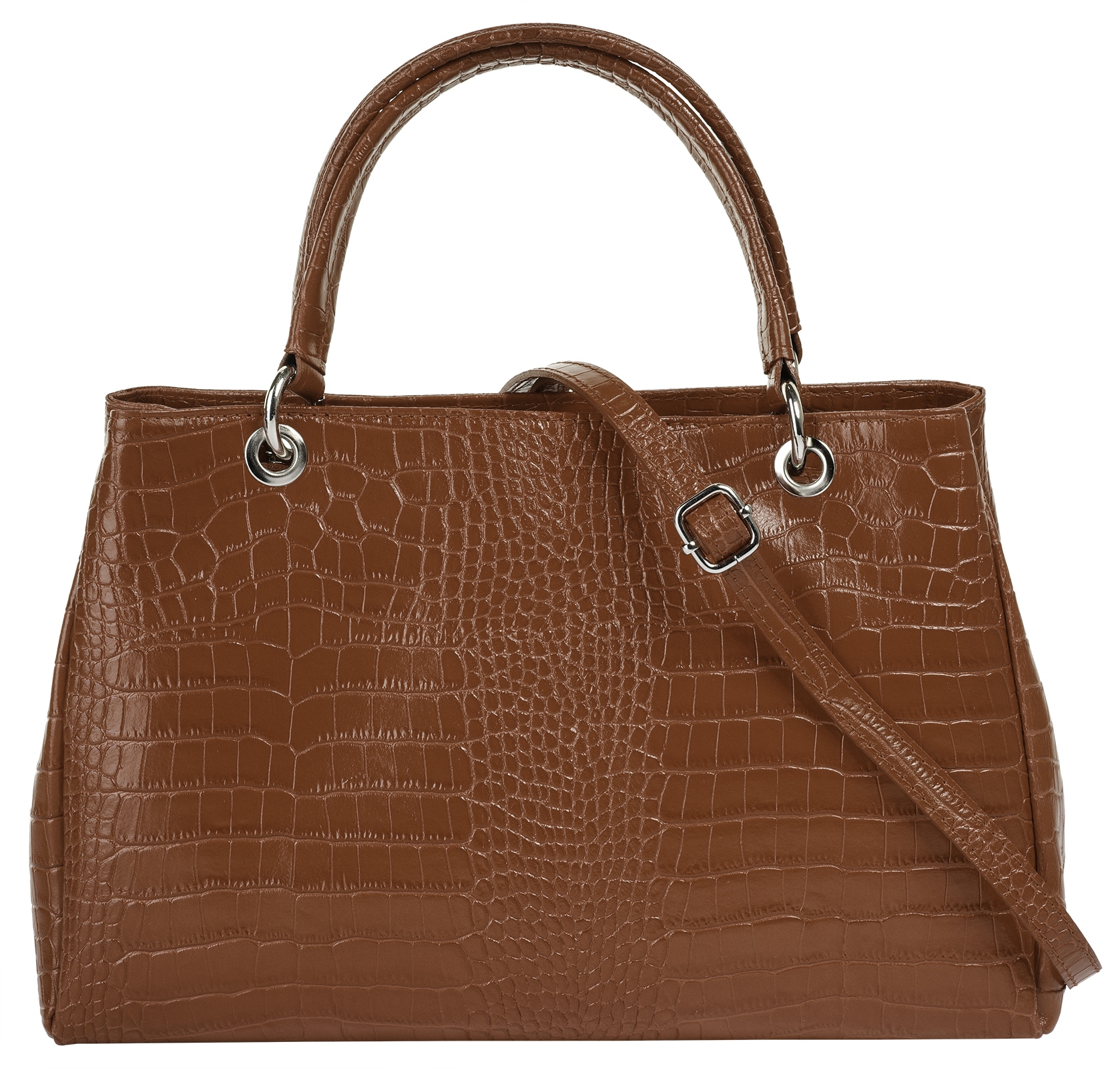Cluty Henkeltasche echt Leder, Made in Italy