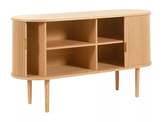 Buffet vintage en bois clair chêne 2 portes coulissantes L138 cm EPIC