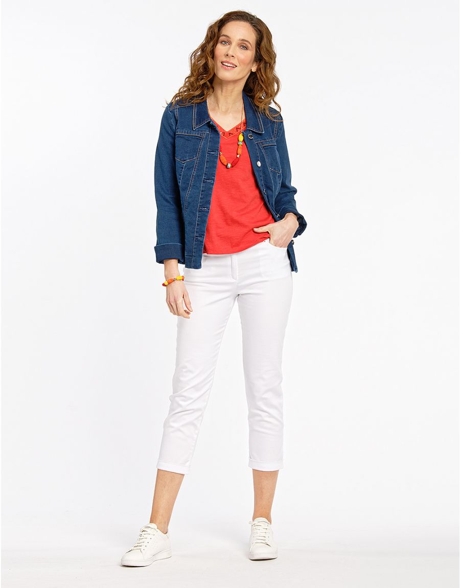 T-shirt doux orange vif
