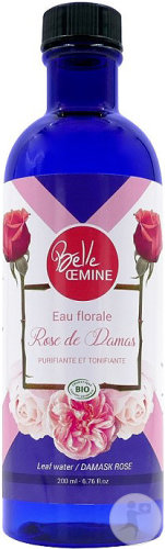 Belle Oemine Eau Florale Rose De Damas Biologique Flacon 200ml