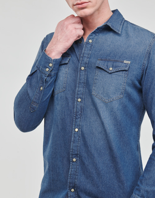 Jack & Jones - JJESHERIDAN SHIRT L/S - Bleu