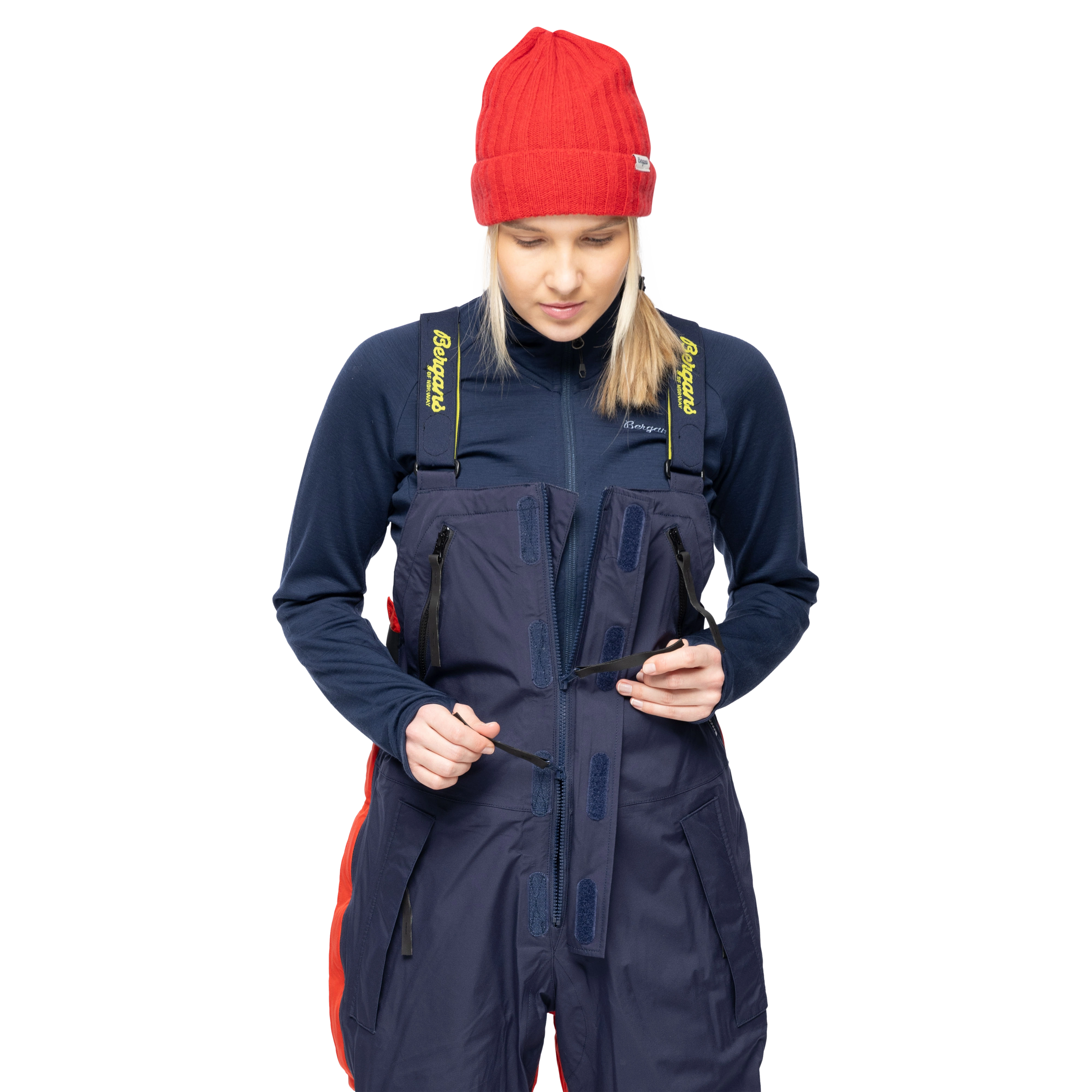 Arctic Expedition Salopette Navy / Bright Red