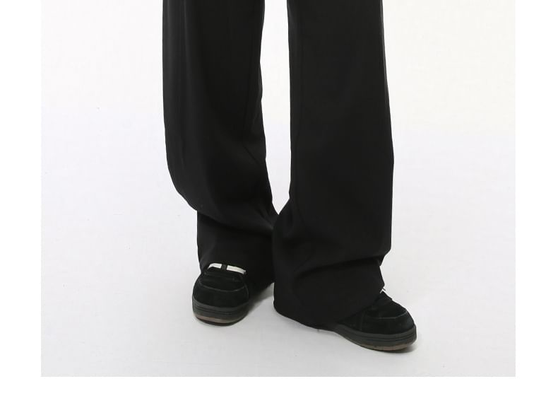 FAERIS - Hoge taille, effen, wijde broek