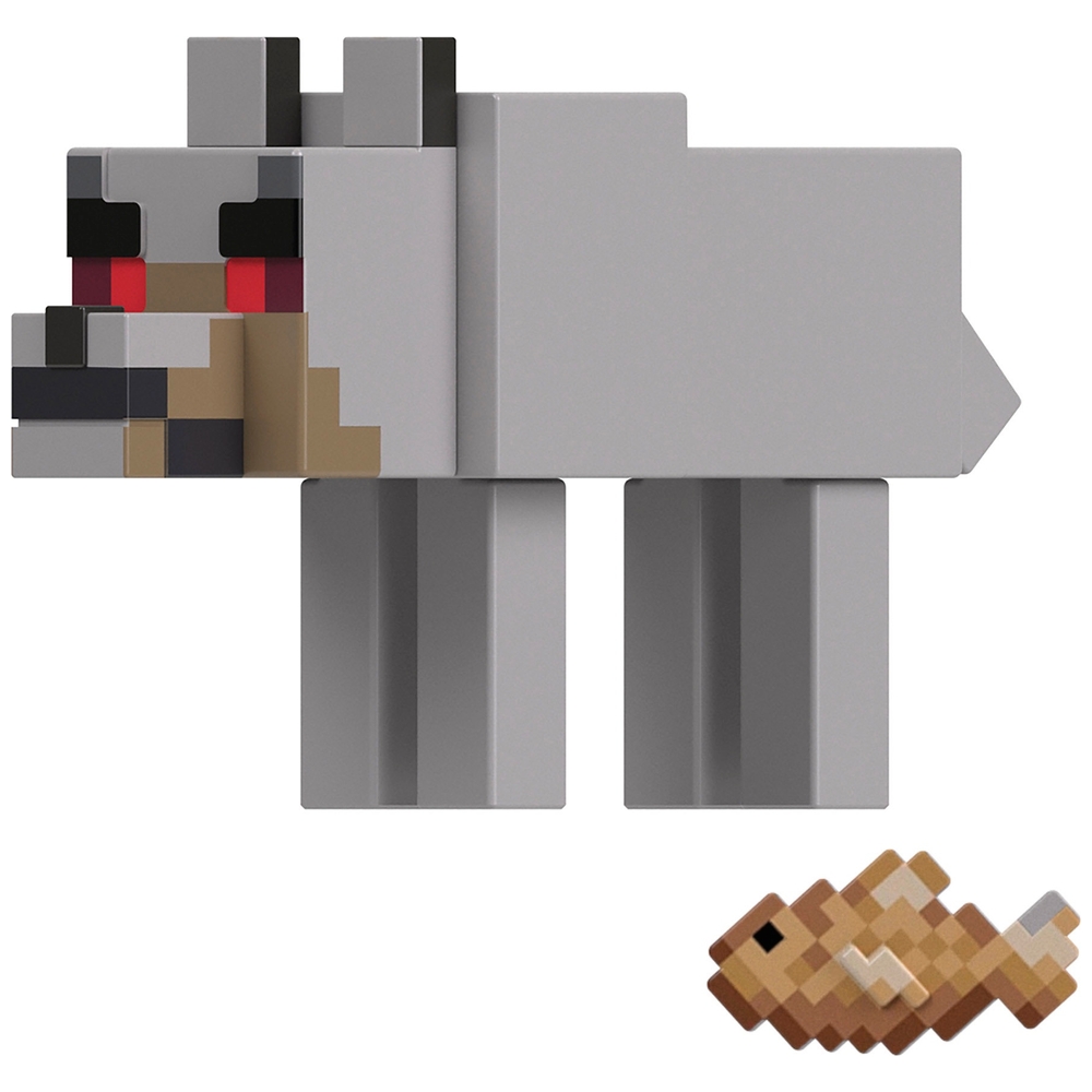 Minecraft 8 cm feindliche Wolfsfigur – Portalbau-Set
