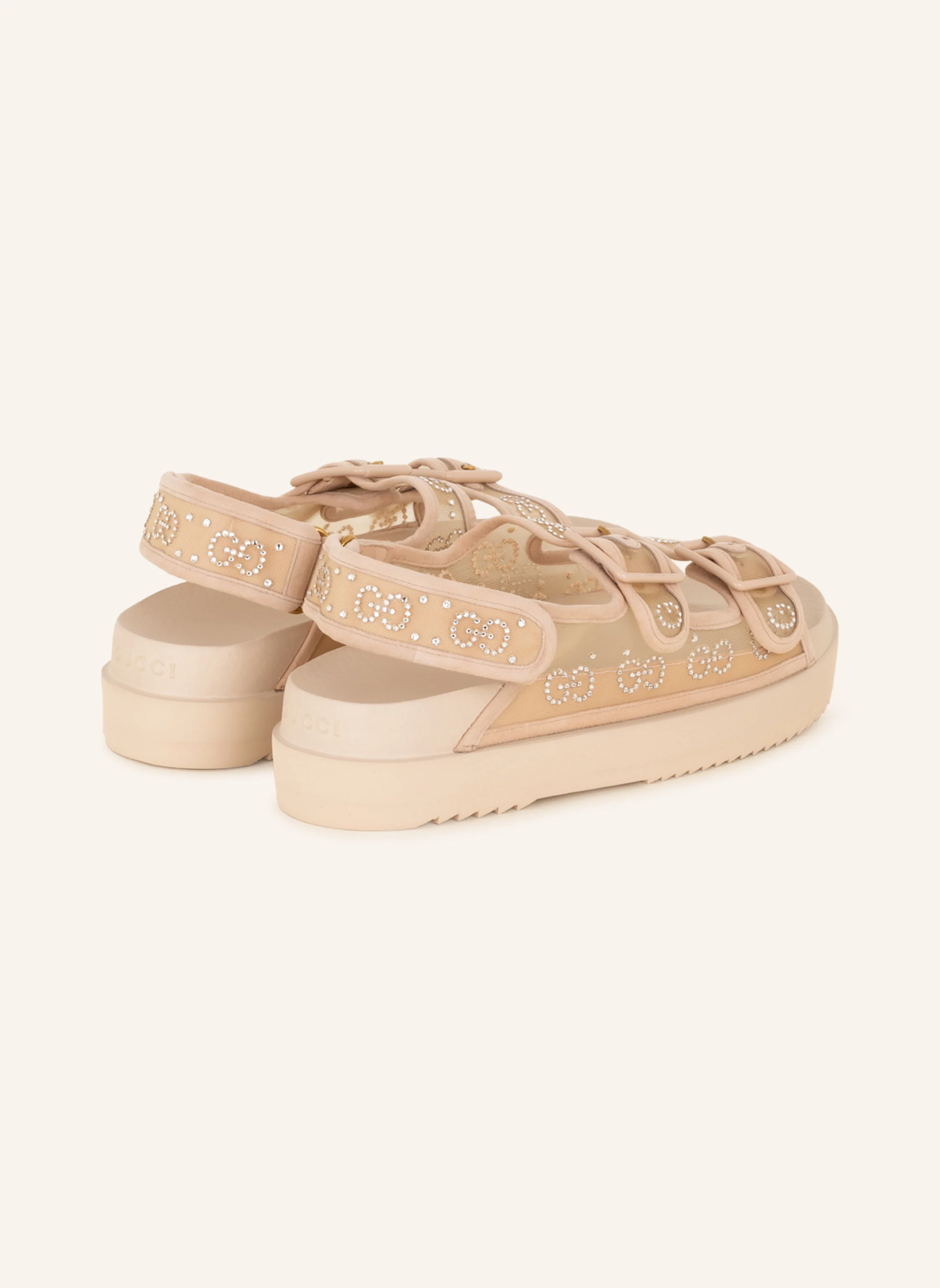 GUCCI Plateau-Sandalen mit Schmucksteinen