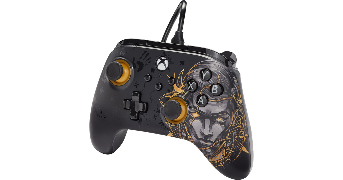 PowerAXbox Wired Controller Midas  (Zwart/goud, Xbox Series X|S, Xbox One, Windows)