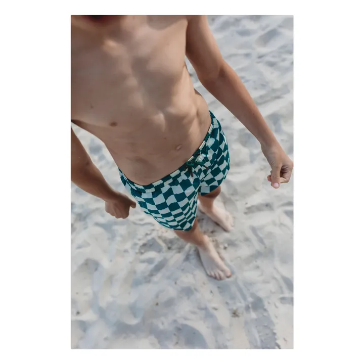 Beachlife Short de bain Damier | Vert