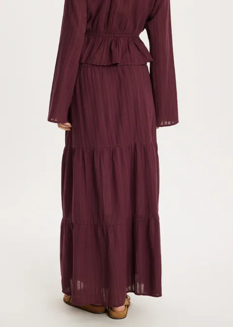 Maxi rok met textuur paars (AUBER)