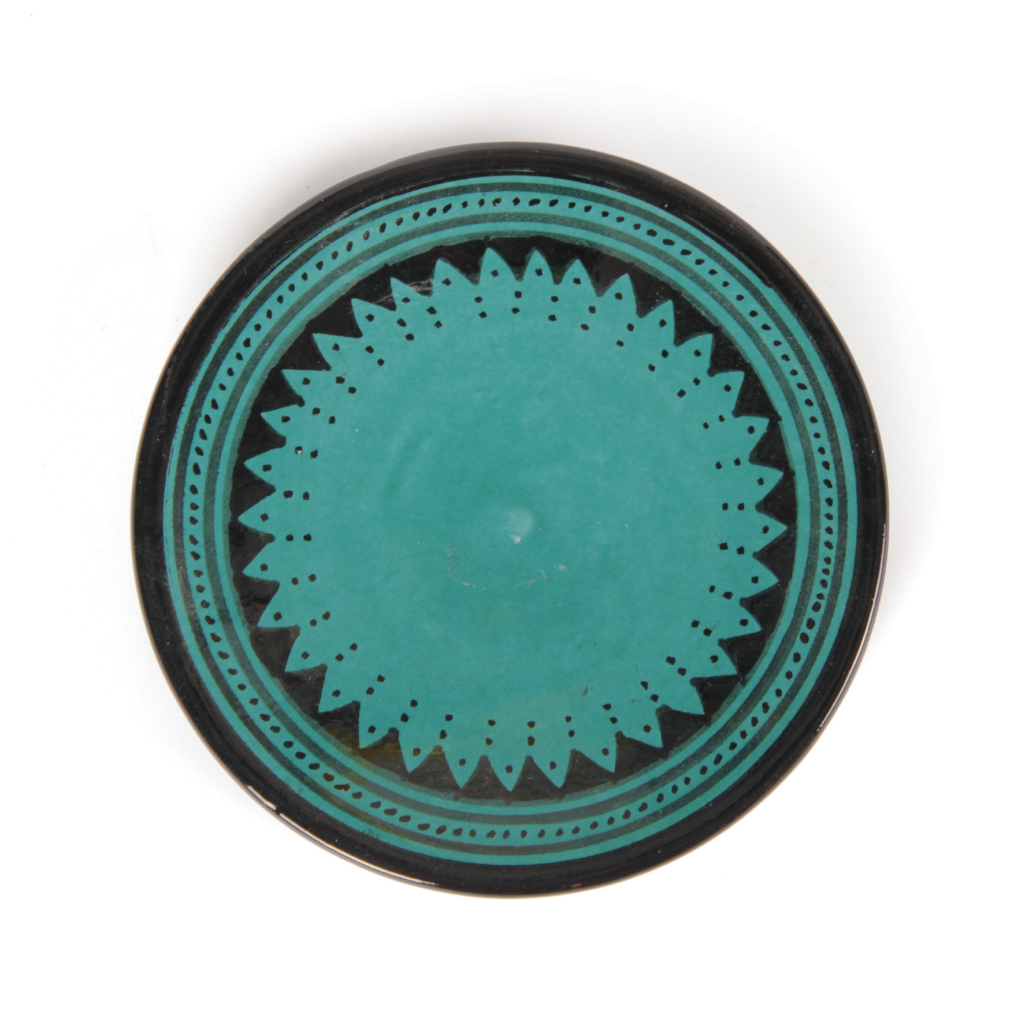 Zierteller, türkis, Ø 14,5 cm, H 1 cm von fischer's lagerhaus