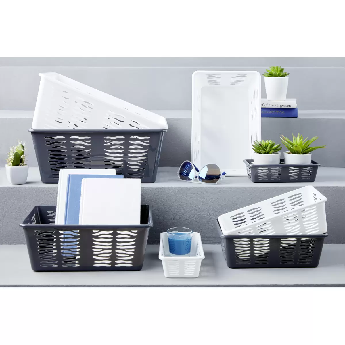 Aufbewahrungskorb Zebra S Homezone anthrazit,weiss
