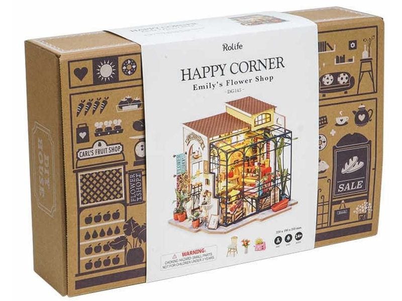 RoboTime Bausatz Emily's Flower Shop 3D-Puzzle aus lasergeschnittenen Holzteilen