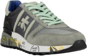 Premiata Grijze Lander Sneakers met Gekleurde Zool Multicolor Heren