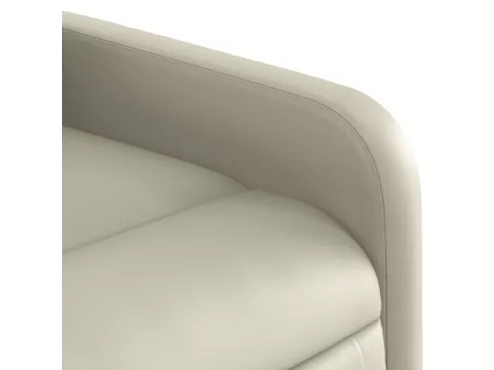 Fauteuil inclinable massant Crème Similicuir