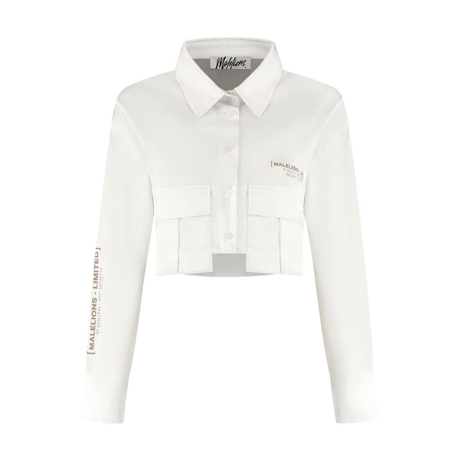 Malelions  Cropped Button-Up Shirt Dames