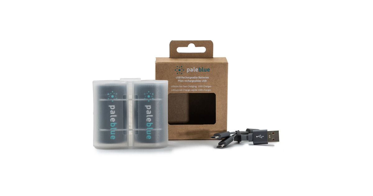 PaleblueD (USB-C) Oplaadbare batterij, 2 stuks  (Zwart)