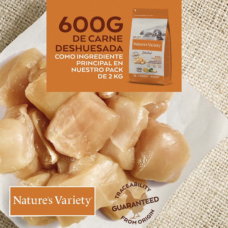 Ração para filhotes Nature's Variety Selected Chicken