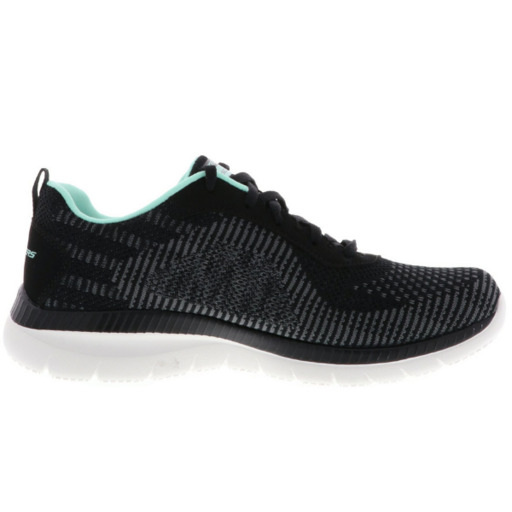 Skechers Bountiful-purist. Preto/turquesa. 149220/bktq.