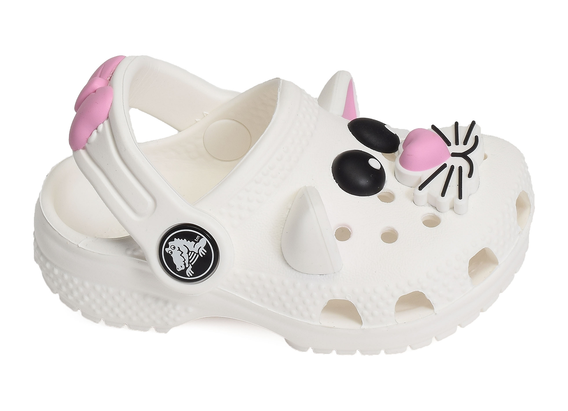 Classic iam cat clog blanc rose