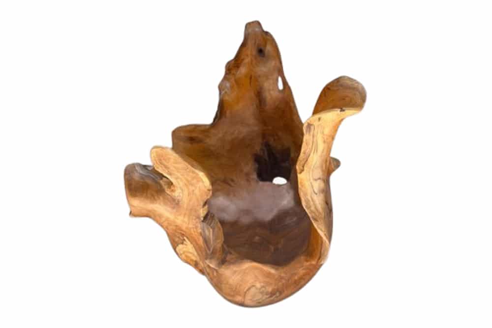 Einzigartige Schale ORGANIC 40cm natur Teak aus Wurzelholz