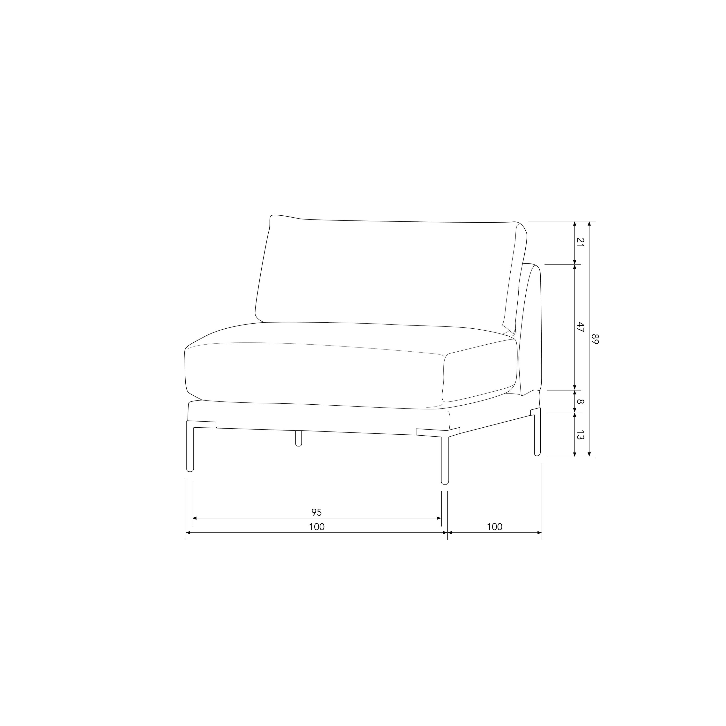 vtwonen Loveseat Element Couple - Polyester - Zand