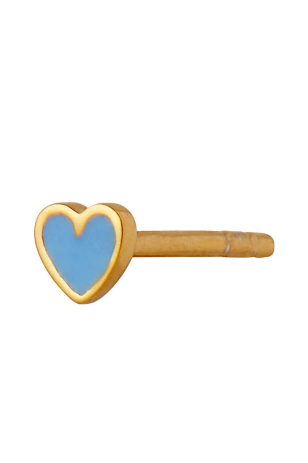 Stine A Petit Love Heart Light Blue Enamel Goldenen
