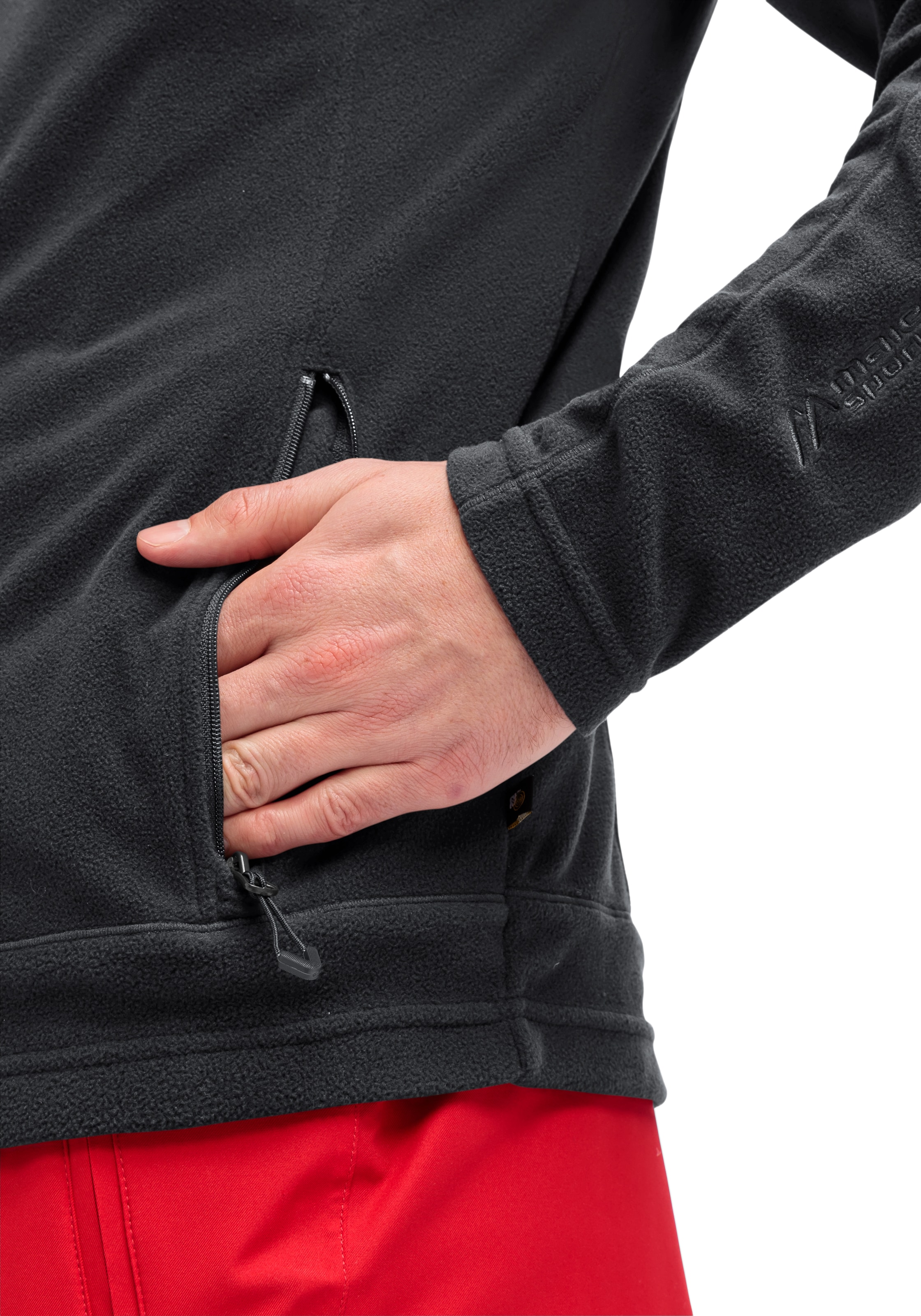 Maier Sports Fleecejacke »Dennis Jacket M« Herren Midlayer, pflegeleichtes Fleece mit 2 RV-Taschen