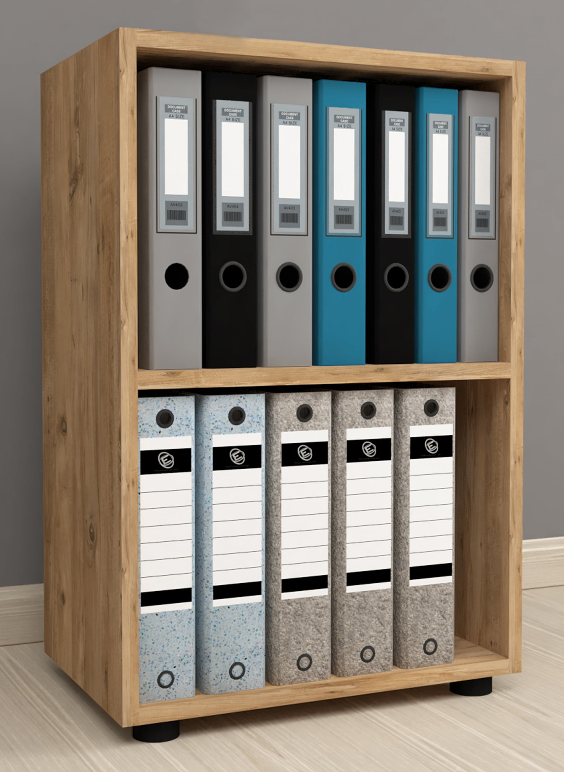 VCM Holz Büro Stand Regal Bücher Ordner Aktenregal Ordnerregal Bücherregal Ulas 2f