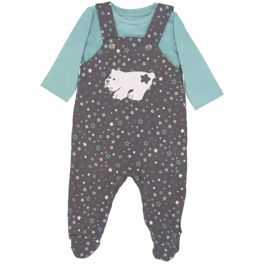 Sterntaler Strampler-Set Jersey Elia eisengrau