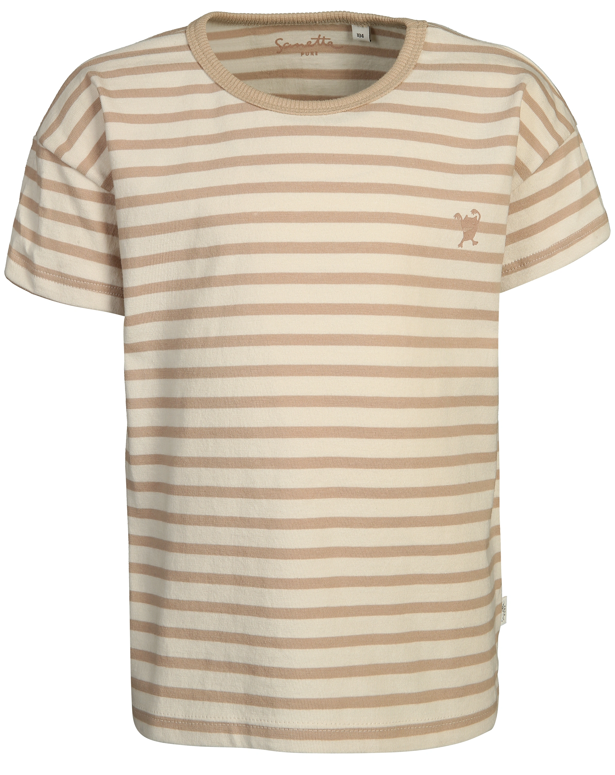 T-Shirt FUTURE BEGINS gestreift in hazel