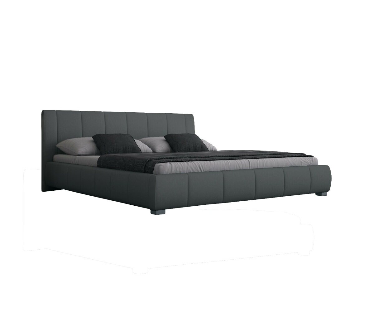 Sedex Bett Luna 160x200cm Kunstleder grau