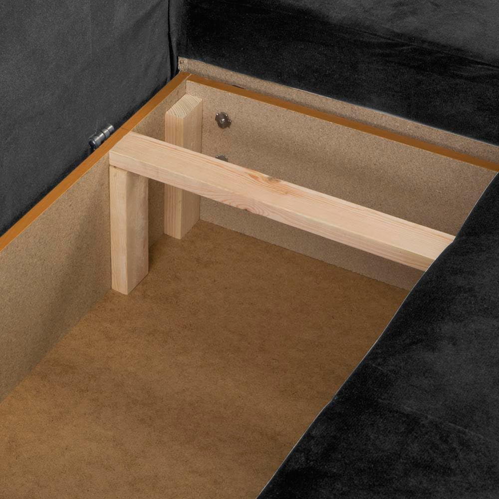 Santana Ecksofa mit Schlaffunktion und Bettkasten - Sofa mit 3 Sitzen und Robustem Überzug - Schlafcouch L-Form Universal - Modern Couch - 265x143x83 cm (Stoff Basic, Graphit)