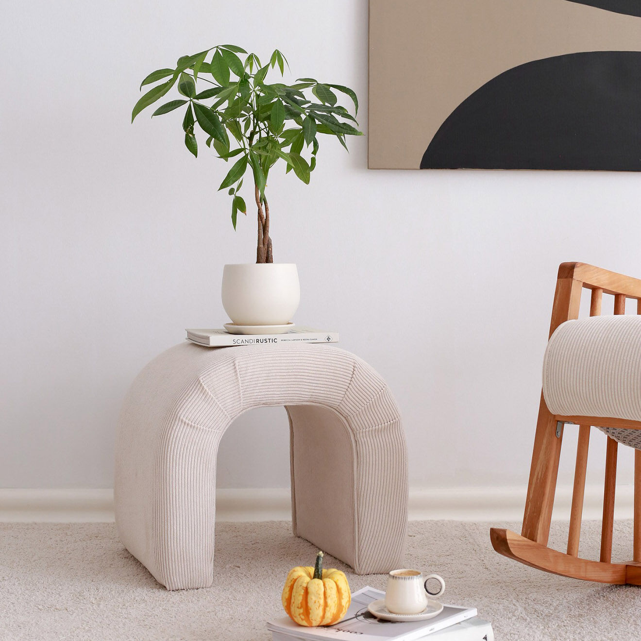 Atelier del Sofa Pouf Nu blanc - 51x45x46 cm