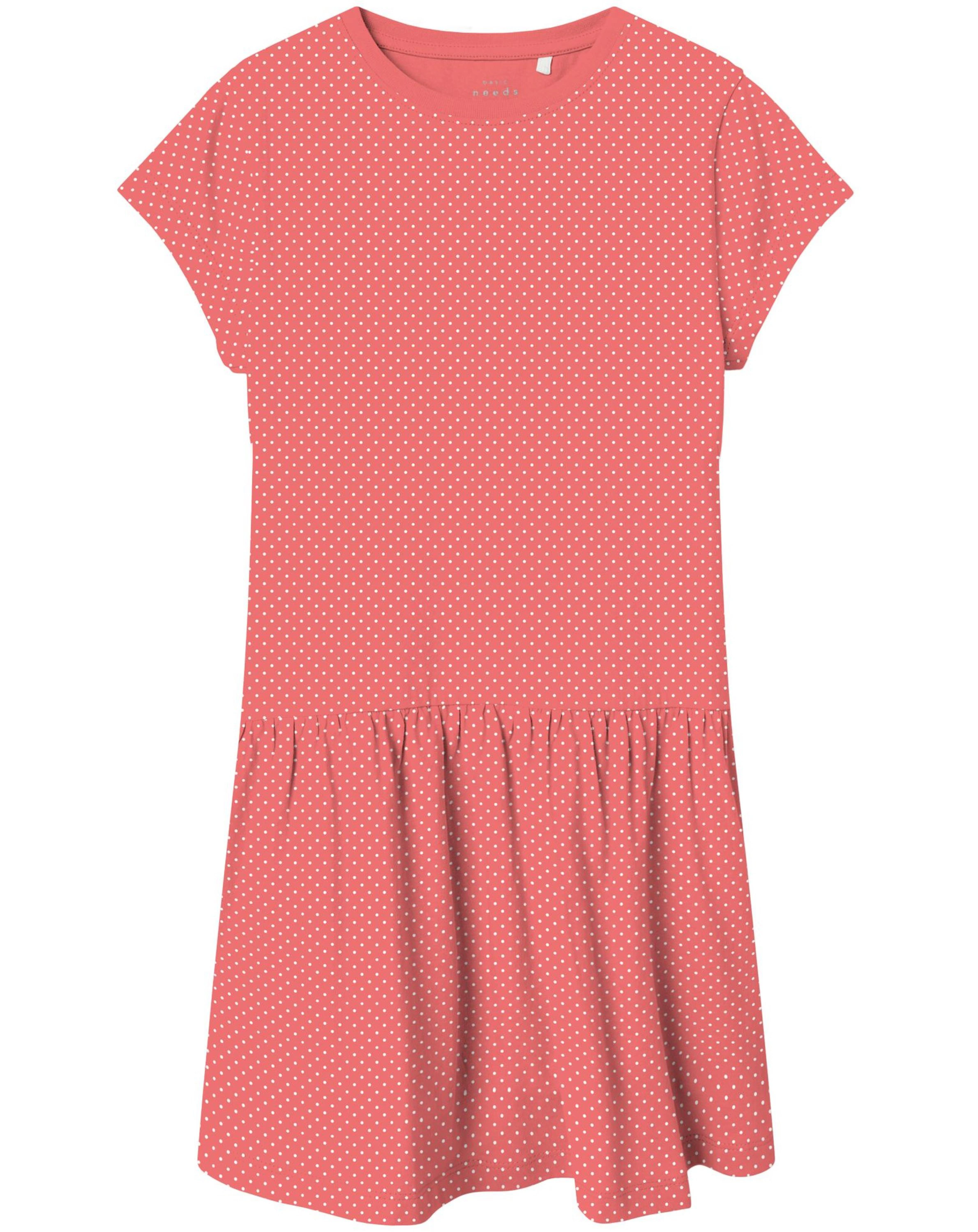 Jersey-Kleid NKFVAMAJA DOTS in georgia peach