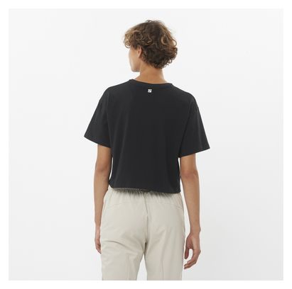T-shirt manches courtes Salomon Logo Twist-1 Noir Femme