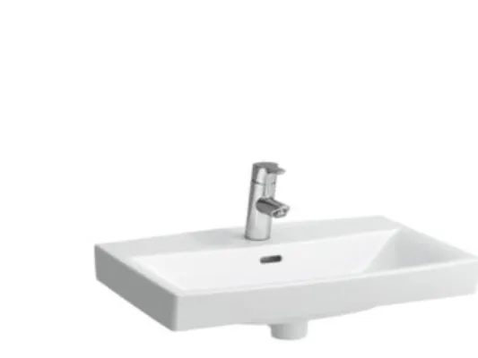 Laufen PRO-N håndvask 60 x 42 cm med central hanehul. Monteres på enten 240/260 mm bæring eller boltemontering.