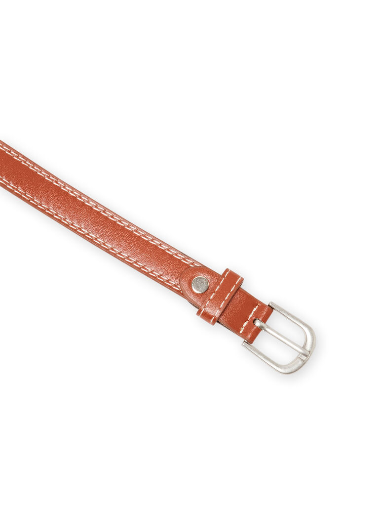 Ceinture caramel à coutures apparentes enfant garçon