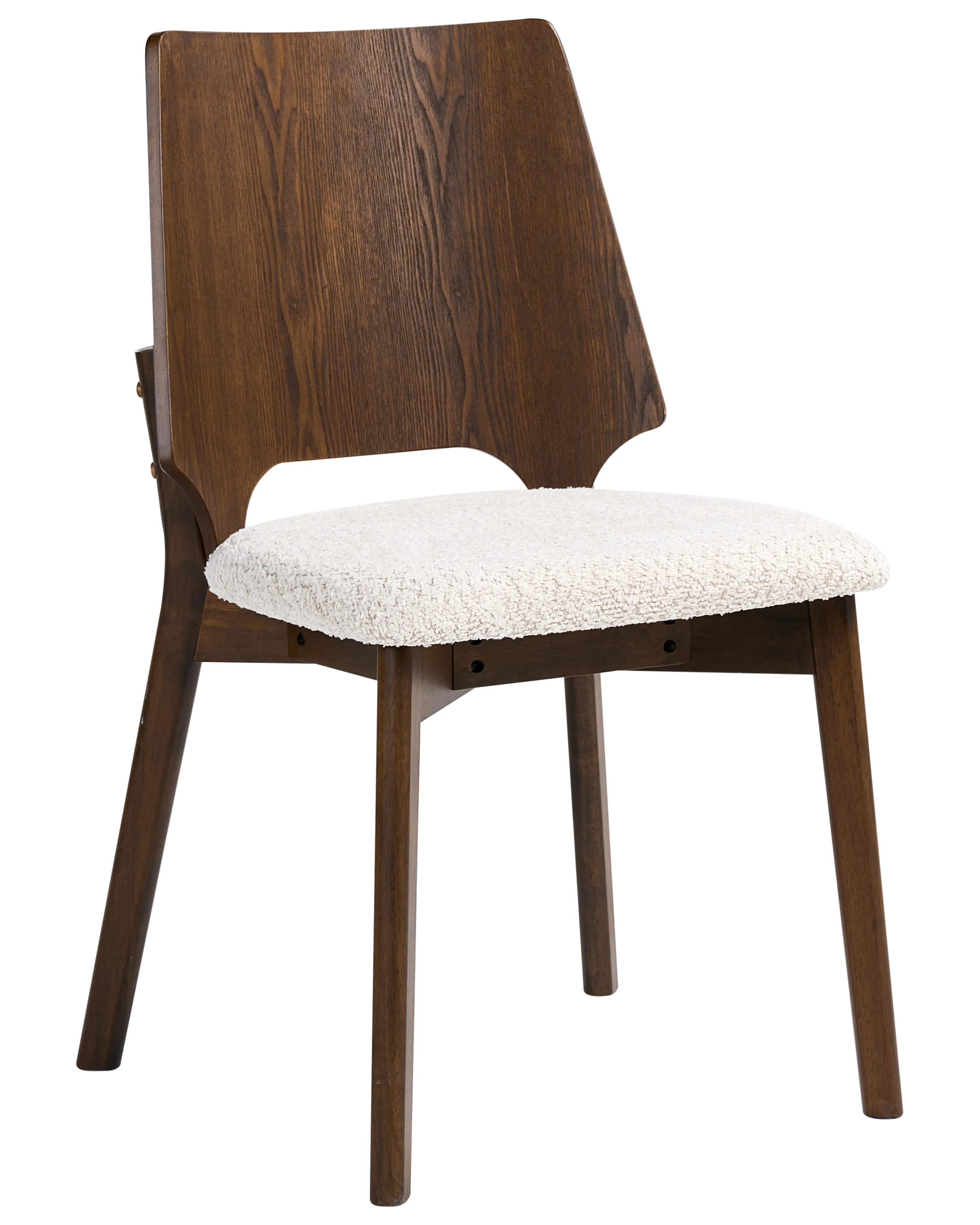 Set van 2 eetkamerstoelen ABEE Bruin/lichtbeige