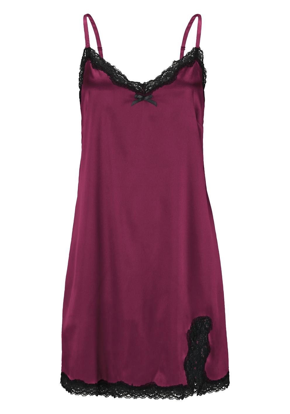 LASCANA Negligé aus edlem Satin-Stretch mit verführerischer Spitze