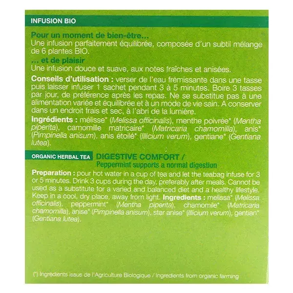 Ladrome Organic Digestive Comfort Infusion 20 sachês