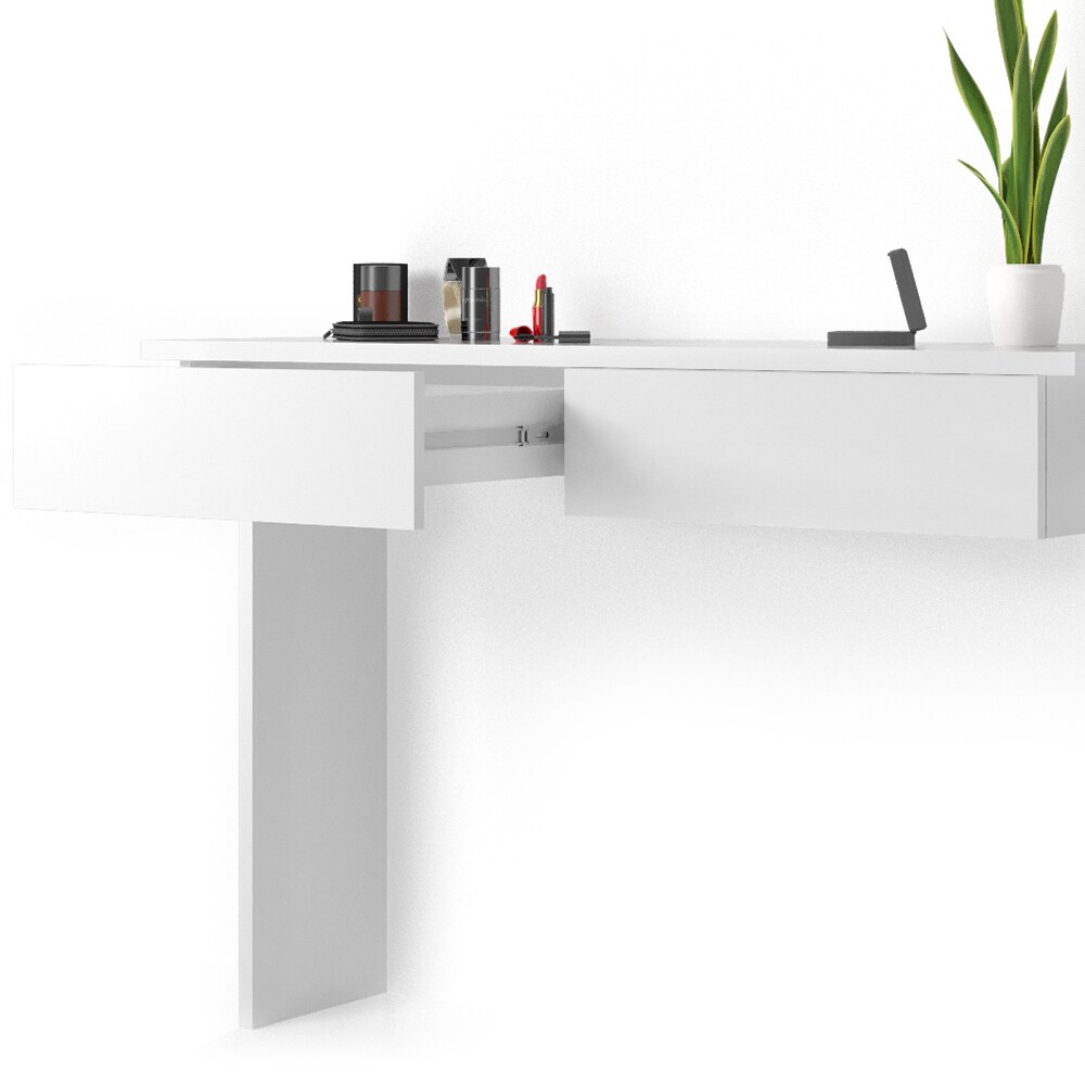 Vicco Schminktisch Azur Kosmetiktisch Frisiertisch Frisierkommode Weiß Hochglanz inklusive Sitzhocker, Spiegel und LED-Lichterkette