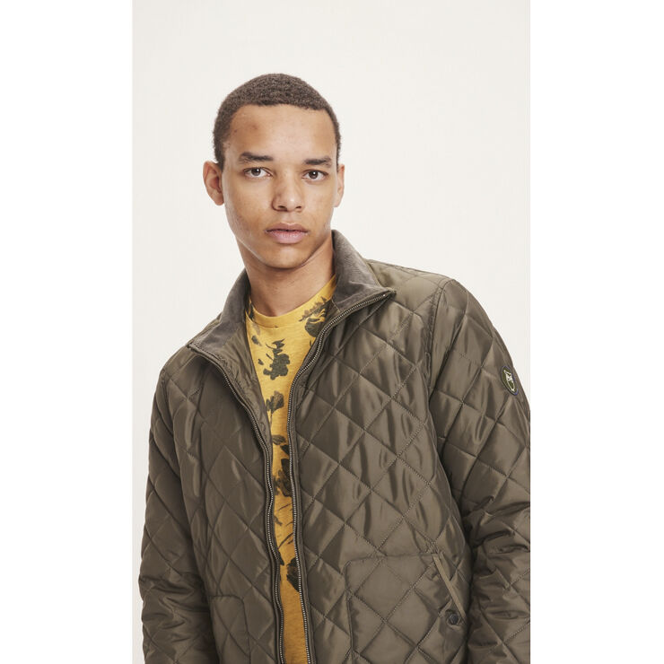 Knowledge Cotton Apparel FJORD quilted reversible jacket - GRS/Vegan Grøn