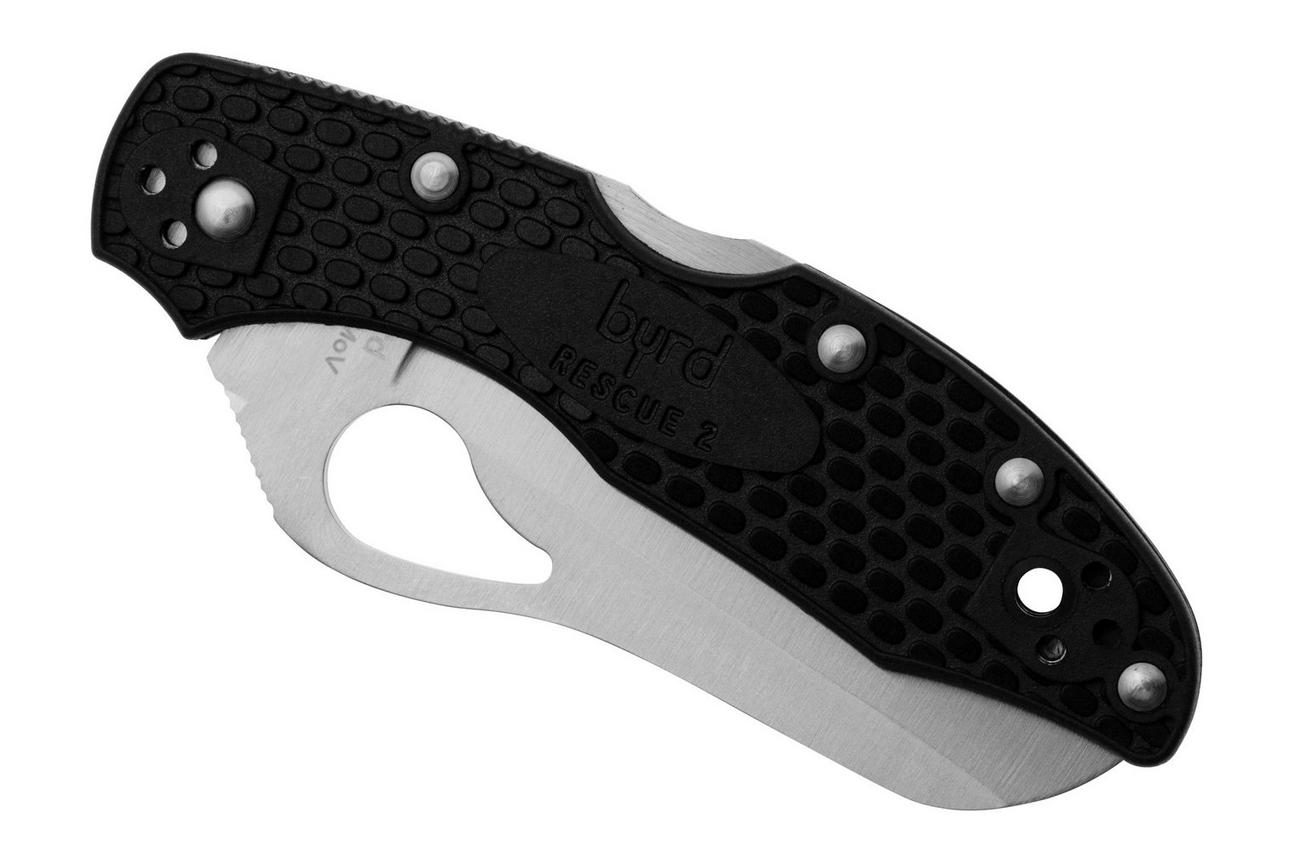 Spyderco Byrd Meadowlark 2 Rescue BY19SBK2 Black FRN, serrated zakmes