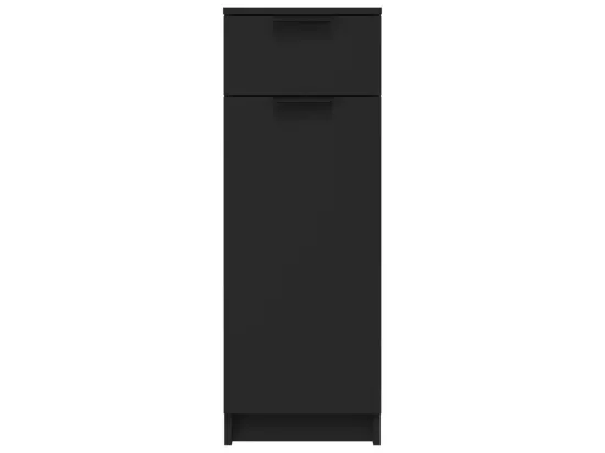 Armoire de salle de bain Noir 32x34x90 cm Bois d'ingénierie