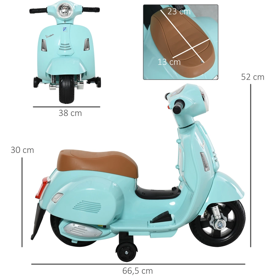 HOMCOM Elektrisches Kindermofa im Vespa Stil grün