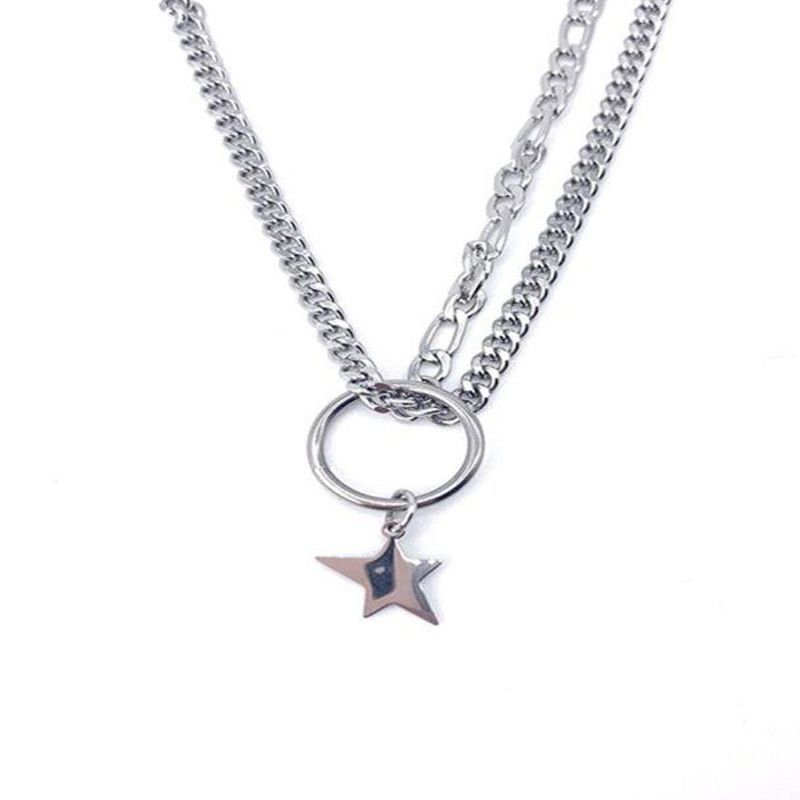 Malikasa - Star Tag Hanger Ketting van Roestvrij Staal