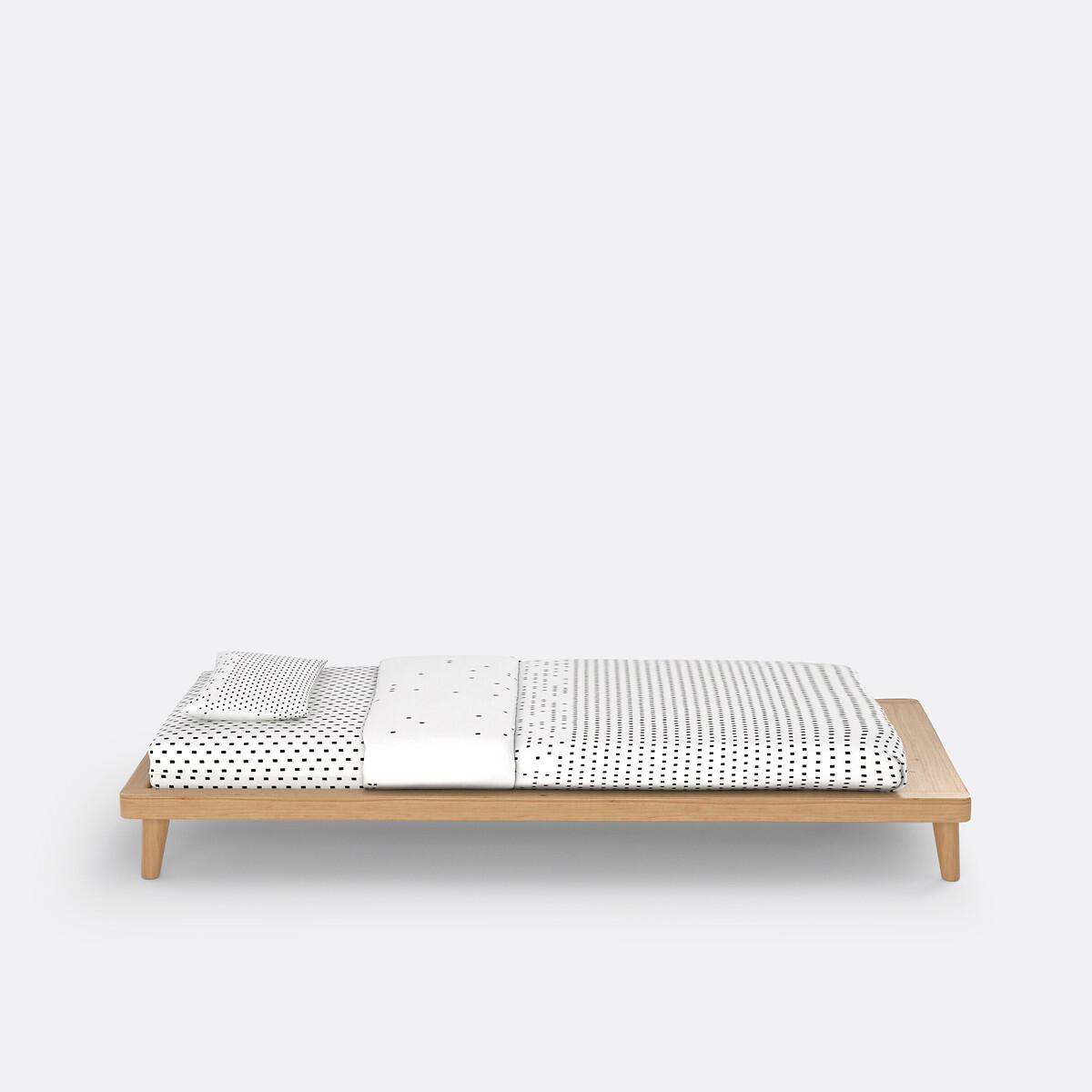 LA REDOUTE INTERIEURS<br>Cama plataforma + estrado ripado + prateleira, Jimi