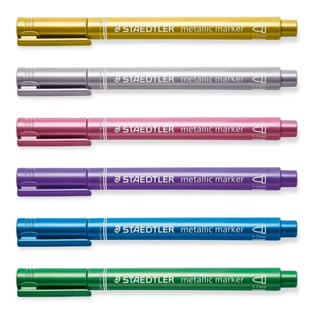 STAEDTLER® Metallic Marker 6 Stück + Pigment Liner