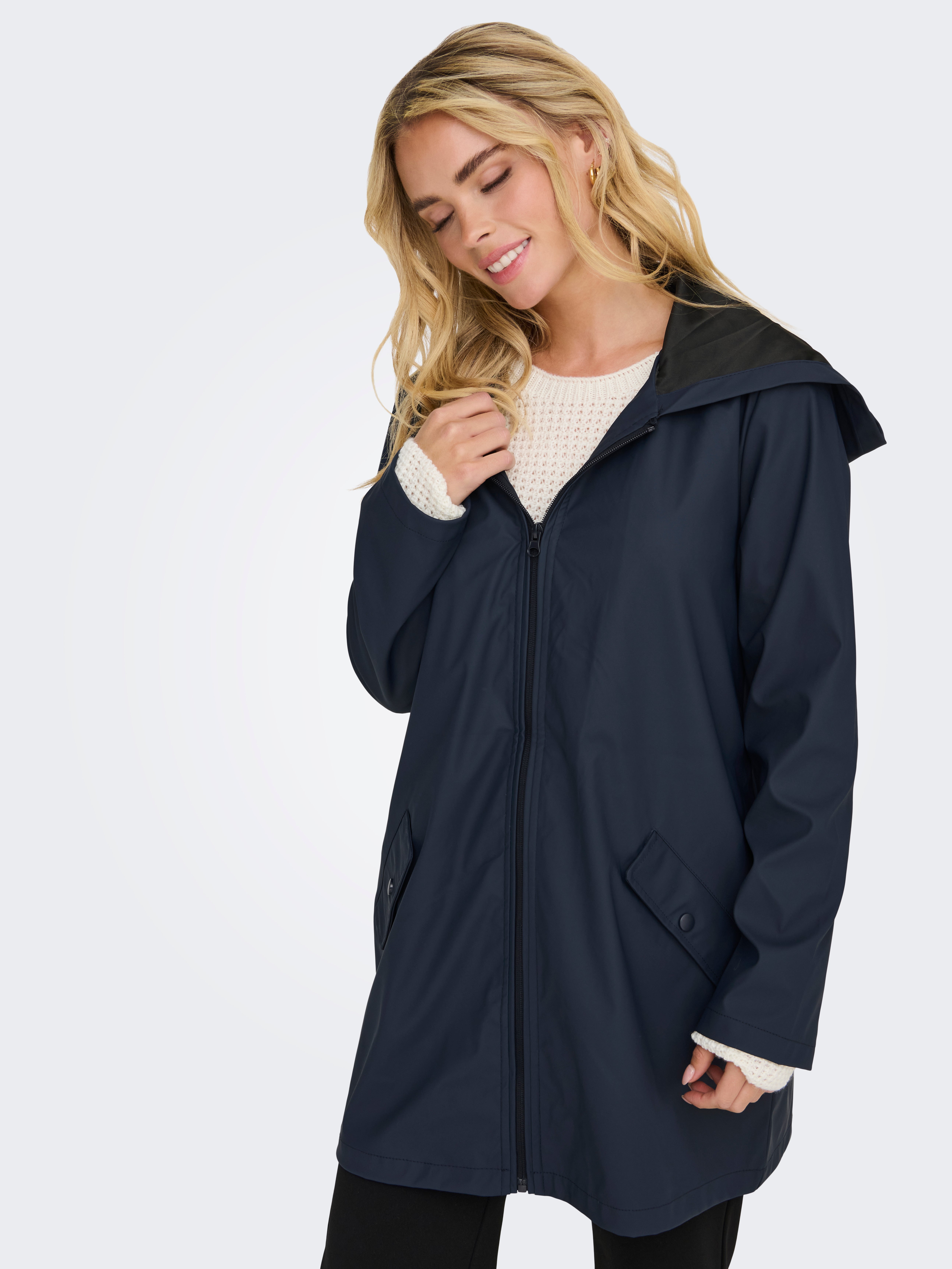 JDYELISA Regenmantel Navy Blazer