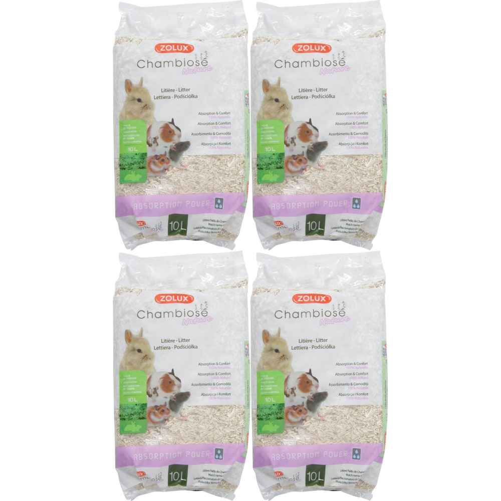 Litière végétale naturelle chambiose (lot de 4)